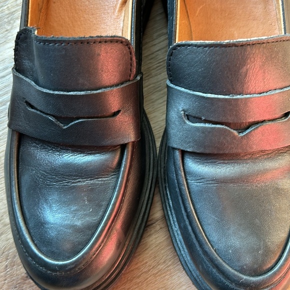 Miz Mooz Legend Black Leather Chunky Platform Loafer size 38 (7.5 or 8) - Picture 9 of 13